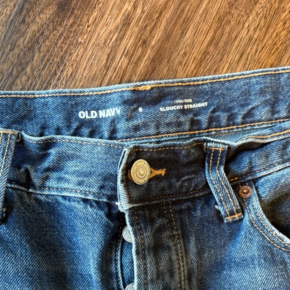 Old Navy Pants - Old Navy Denim Slouchy Straight Jeans